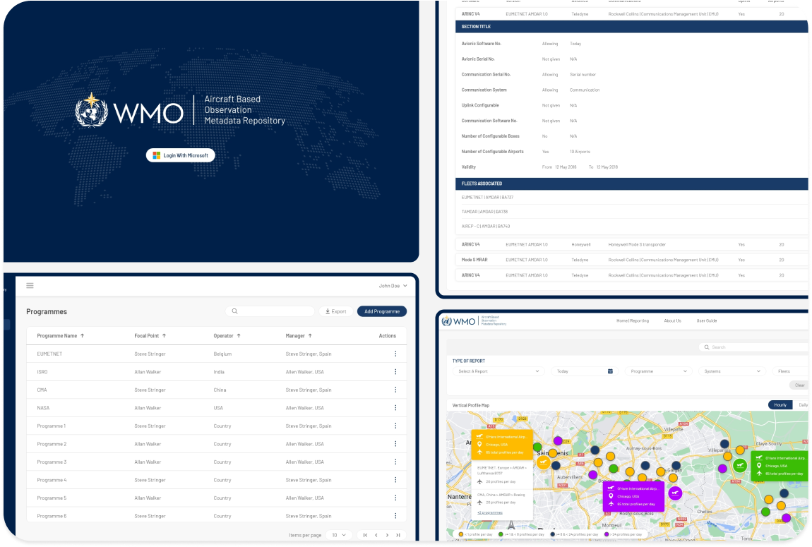 WMO ABOMR desktop visual design mockups