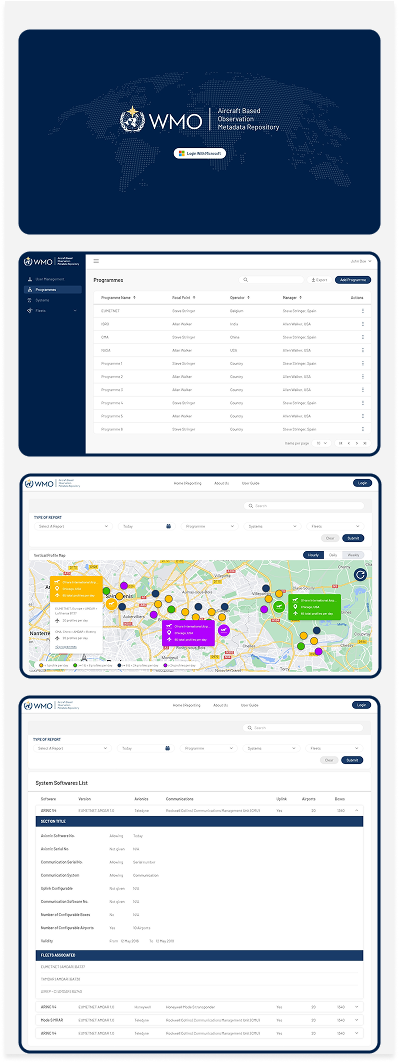 WMO ABOMR mobile app design visuals